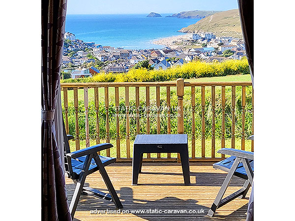 Caravan holiday rental The Penthouse at Liskey Hill, Perranporth, Cornwall