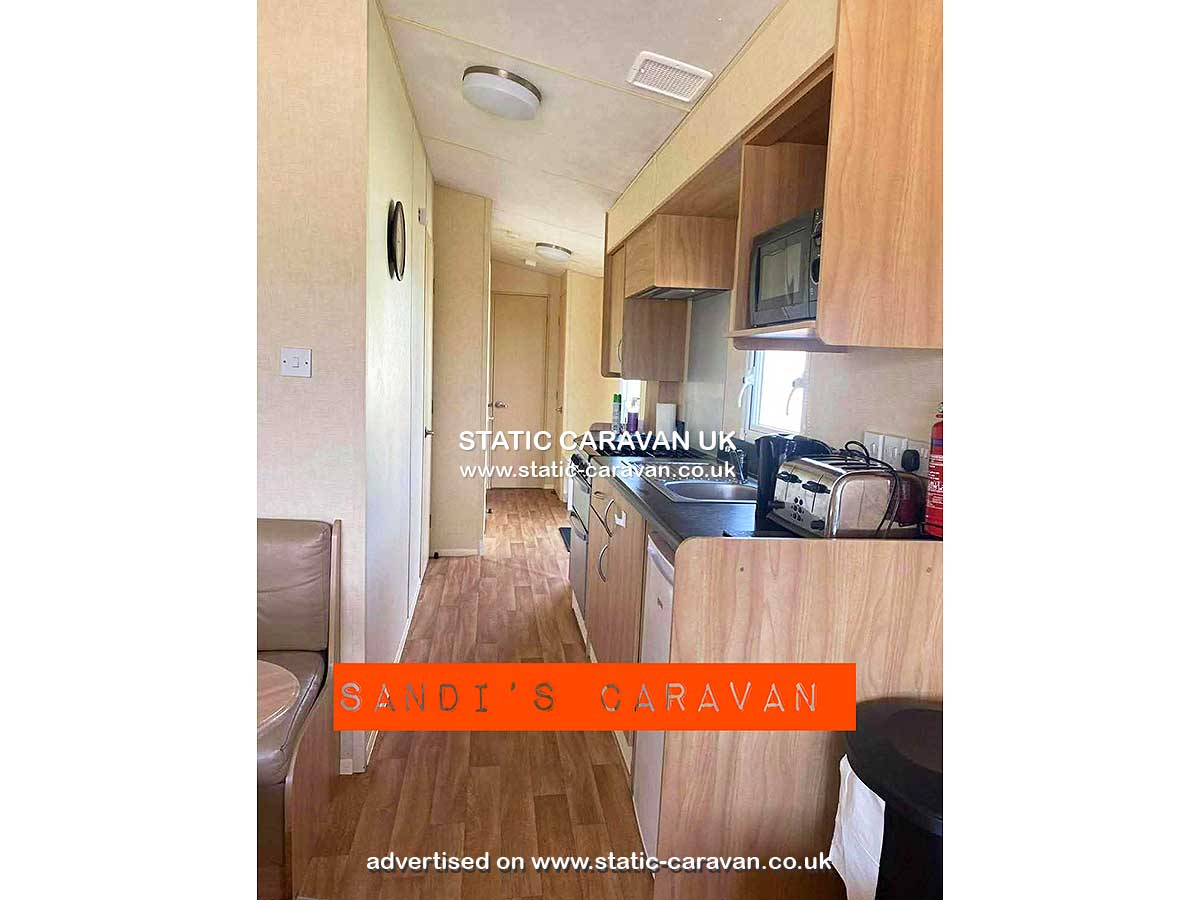Caravan for hire A96 at Edwards Leisure Park, Towyn, Conwy, North Wales
