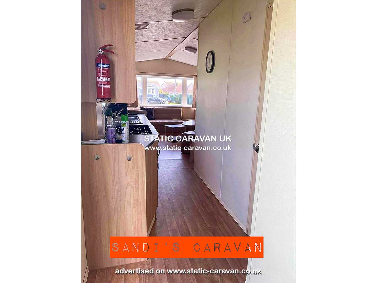 Caravan for hire A96 at Edwards Leisure Park, Towyn, Conwy, North Wales