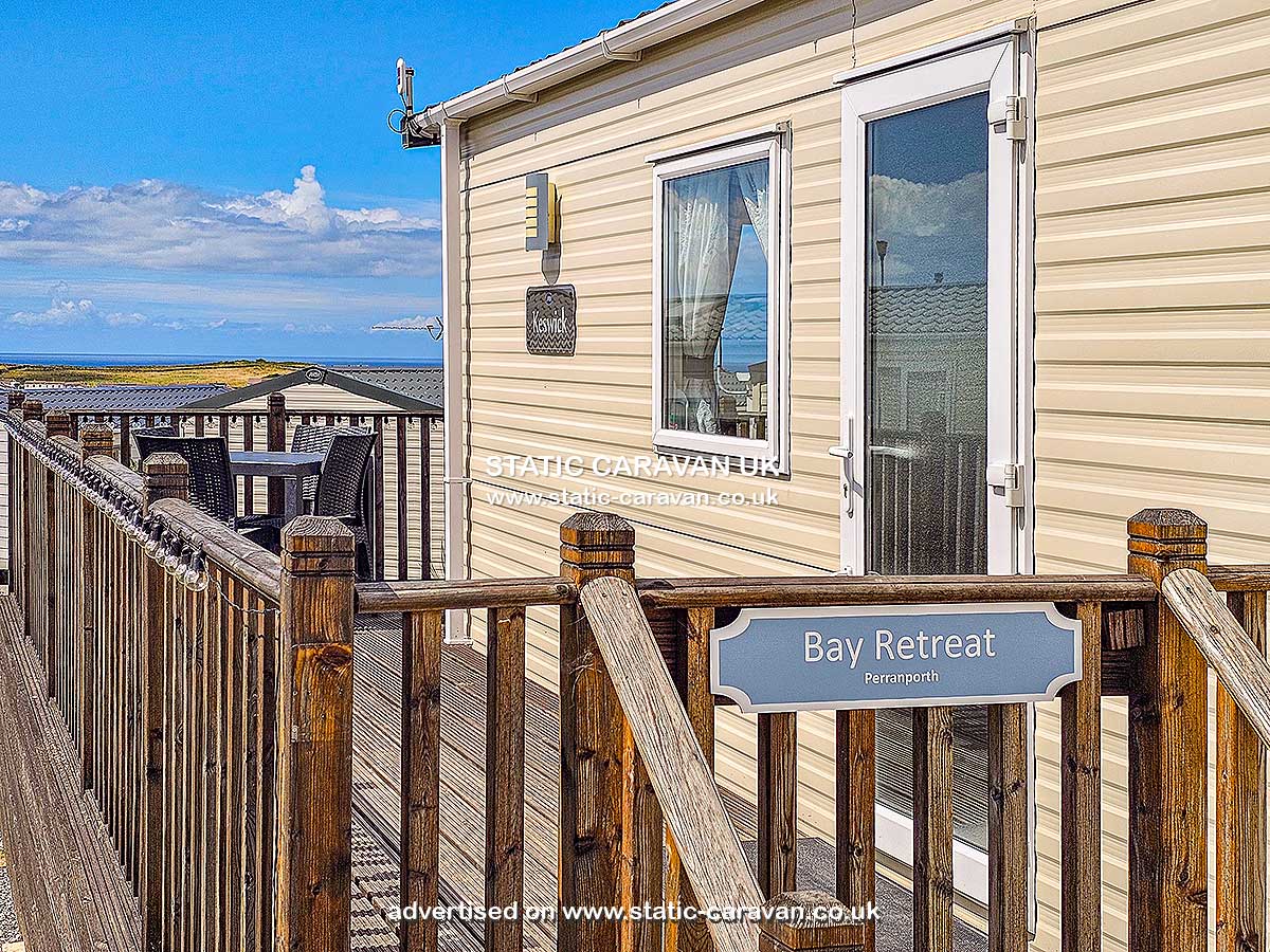 Caravan holiday rental Bay Retreat at Liskey Hill, Perranporth, Cornwall