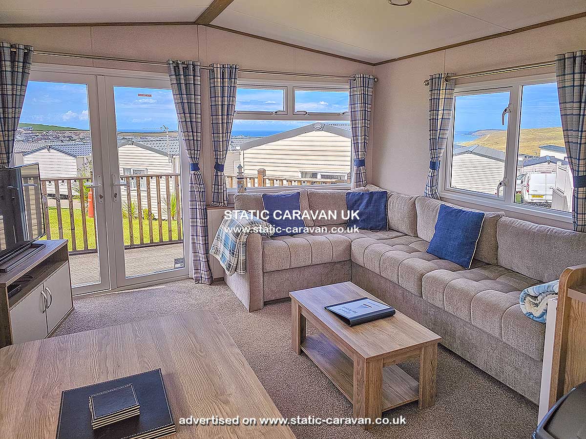 Caravan holiday rental Bay Retreat at Liskey Hill, Perranporth, Cornwall