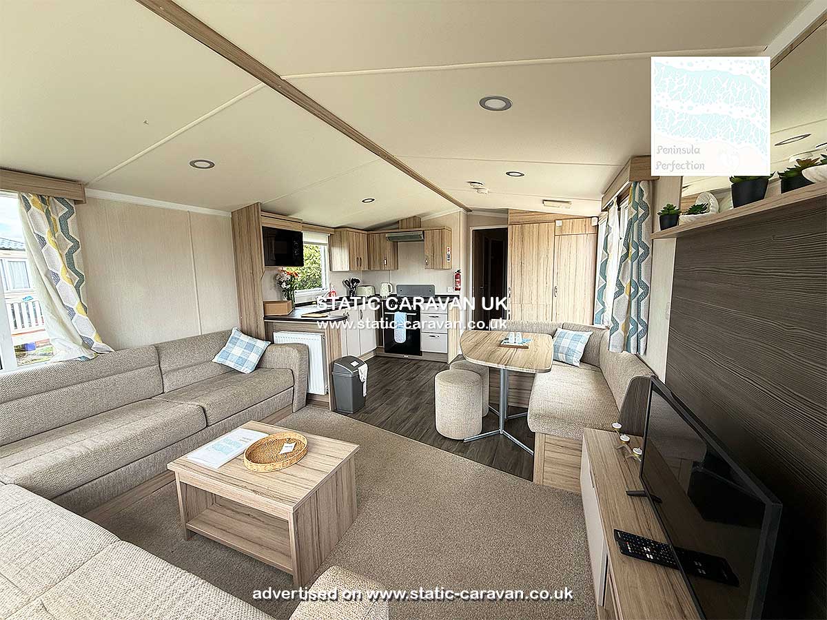 Caravan for hire Peninsula Perfection (6 The Heathers) at Lizard Point Holiday Park, Lizard Peninsula, Cornwall