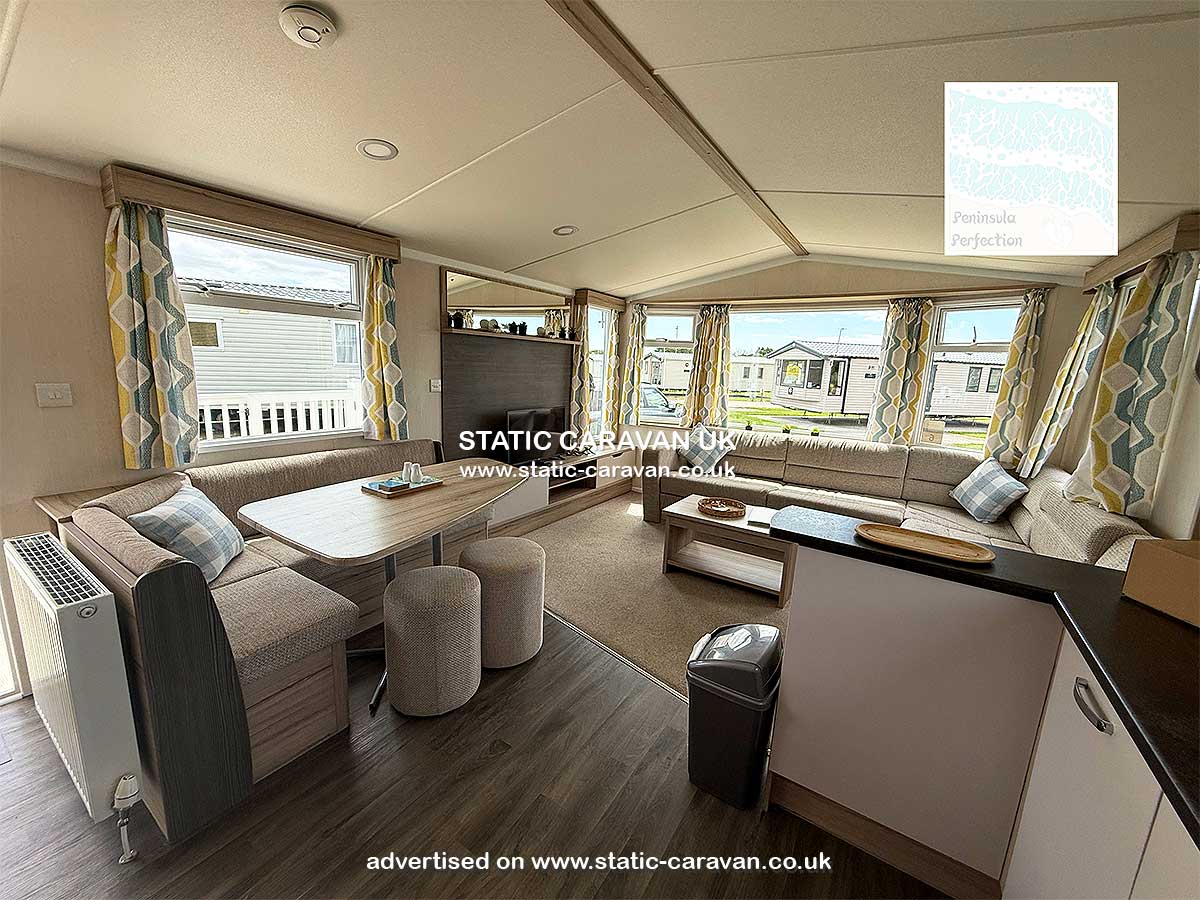 Caravan for hire Peninsula Perfection (6 The Heathers) at Lizard Point Holiday Park, Lizard Peninsula, Cornwall