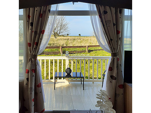 Caravan holiday rental Front Row Golf/Side Sea View Pitch at Berwick Holiday Centre, Berwick, Northumberland