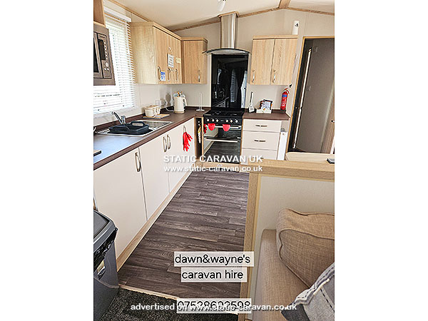 Caravan for hire T9 at North Shore Holiday Park, Skegness, Lincolnshire