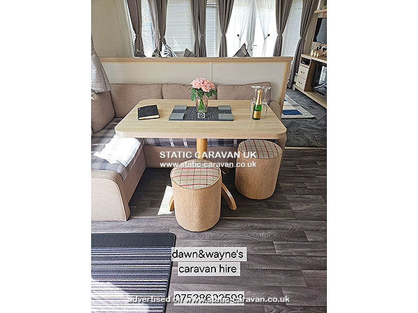 Caravan for hire T9 at North Shore Holiday Park, Skegness, Lincolnshire