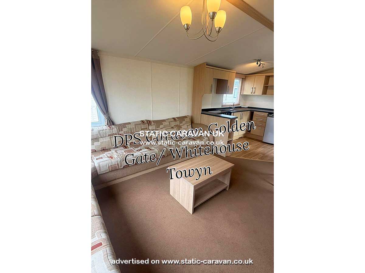 Caravan for hire  DPS E26 at Whitehouse Leisure Park, Towyn, Conwy, North Wales
