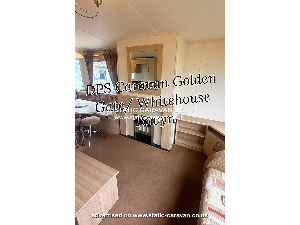 Caravan for hire  DPS E26 at Whitehouse Leisure Park, Towyn, Conwy, North Wales