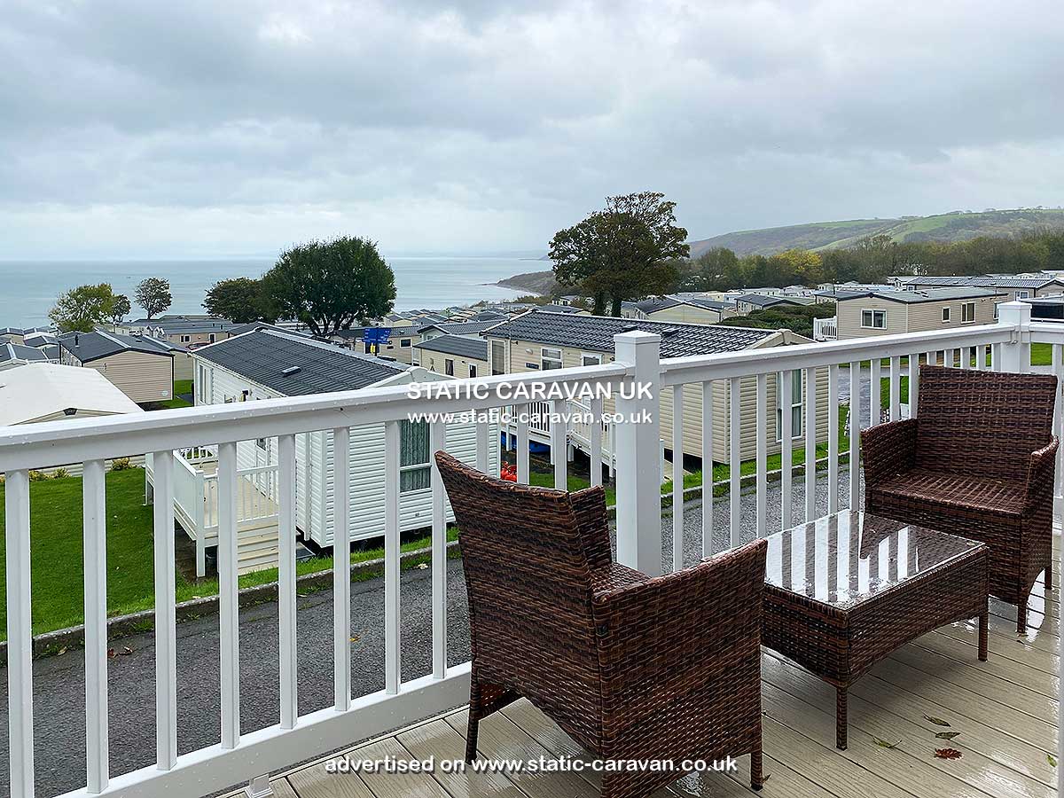 Caravan for hire Clwyd 3 at Quay West, New Quay, Ceredigion, West Wales
