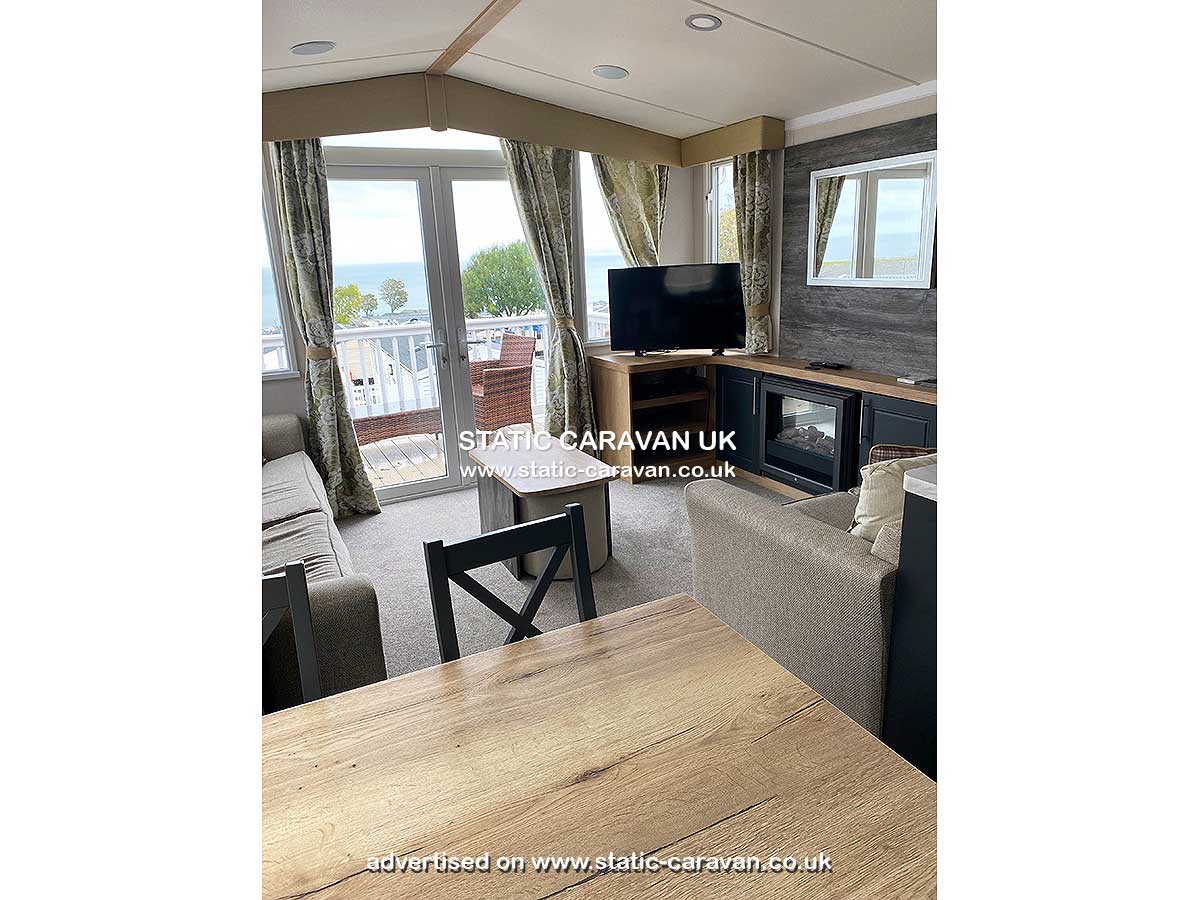 Caravan for hire Clwyd 3 at Quay West, New Quay, Ceredigion, West Wales