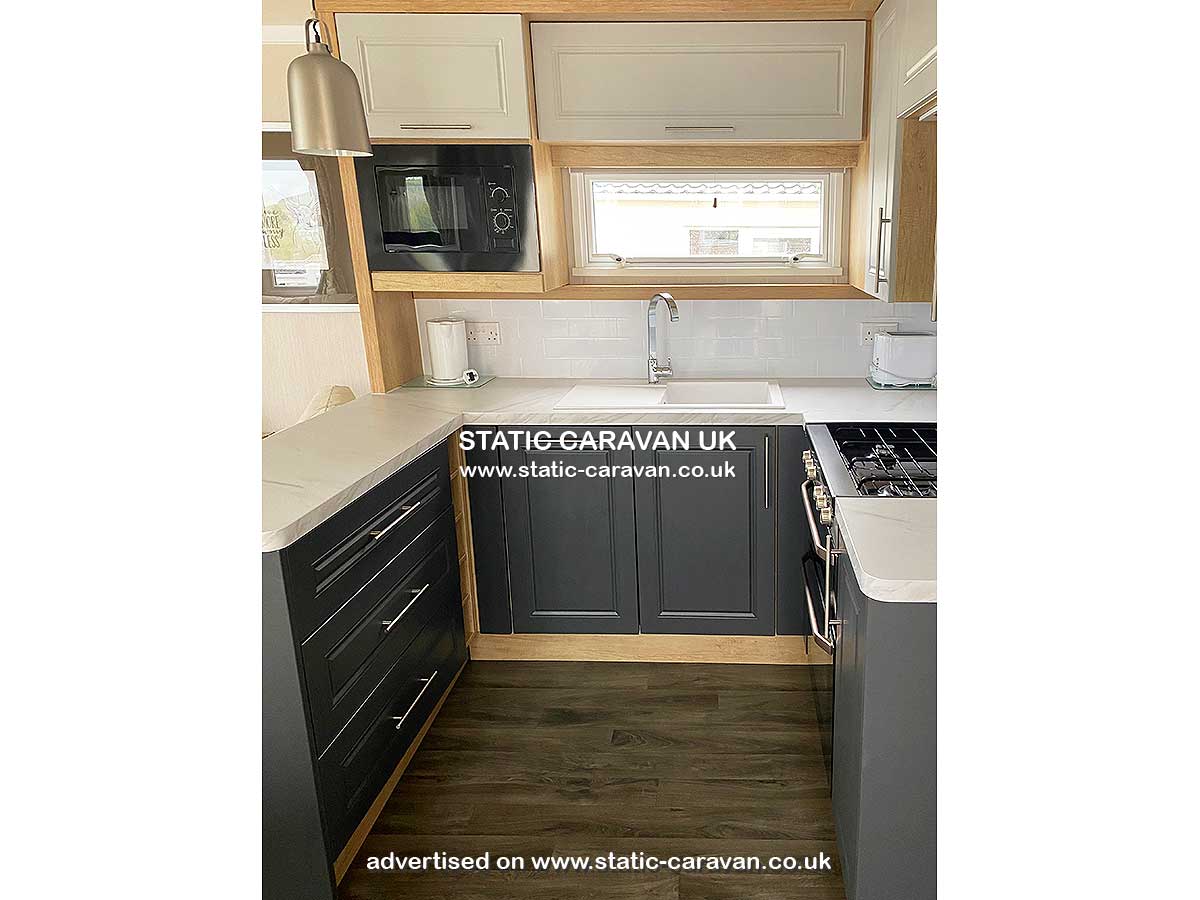 Caravan for hire Clwyd 3 at Quay West, New Quay, Ceredigion, West Wales