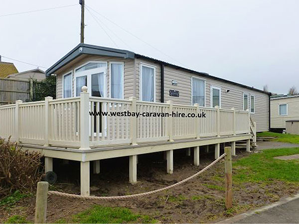 Caravan holiday rental Bordeaux at West Bay, Bridport, Dorset