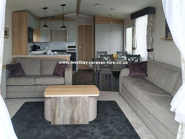 Caravan holiday rental Bordeaux at West Bay, Bridport, Dorset