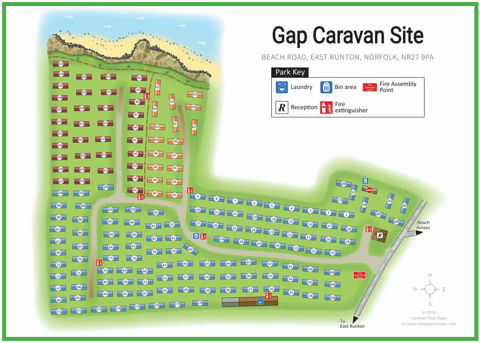 The Gap Caravan Site Park Map